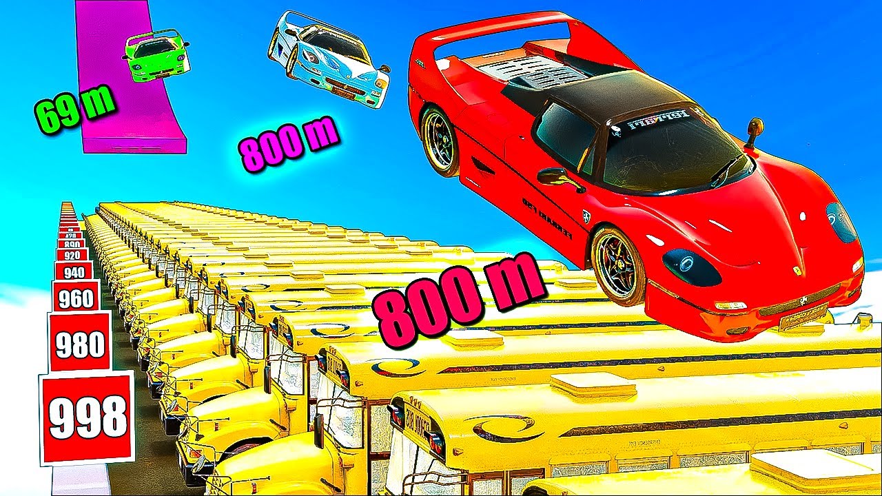 Cars vs Longest Jumps in GTA 5