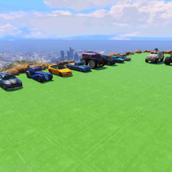 Cars vs Broken Road in GTA 5